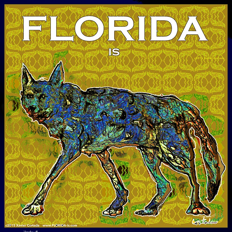 Xavier Cortada, “Florida is… the Red Wolf,” digital art, 2015. (www.florida-is.com)