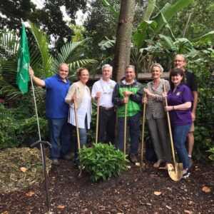 Pinecrest Mayor and Council Members plant a Native Flags wild coffee garden at Pinecrest Gardens.