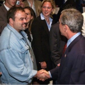 Xavier Cortada and President Bush, 2002.