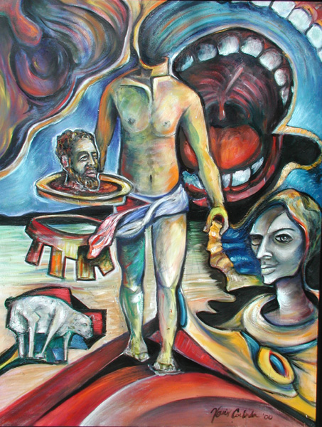Redemption and Regret:
San Juan Bautista 48″ x 36," oil on canvas, 2000